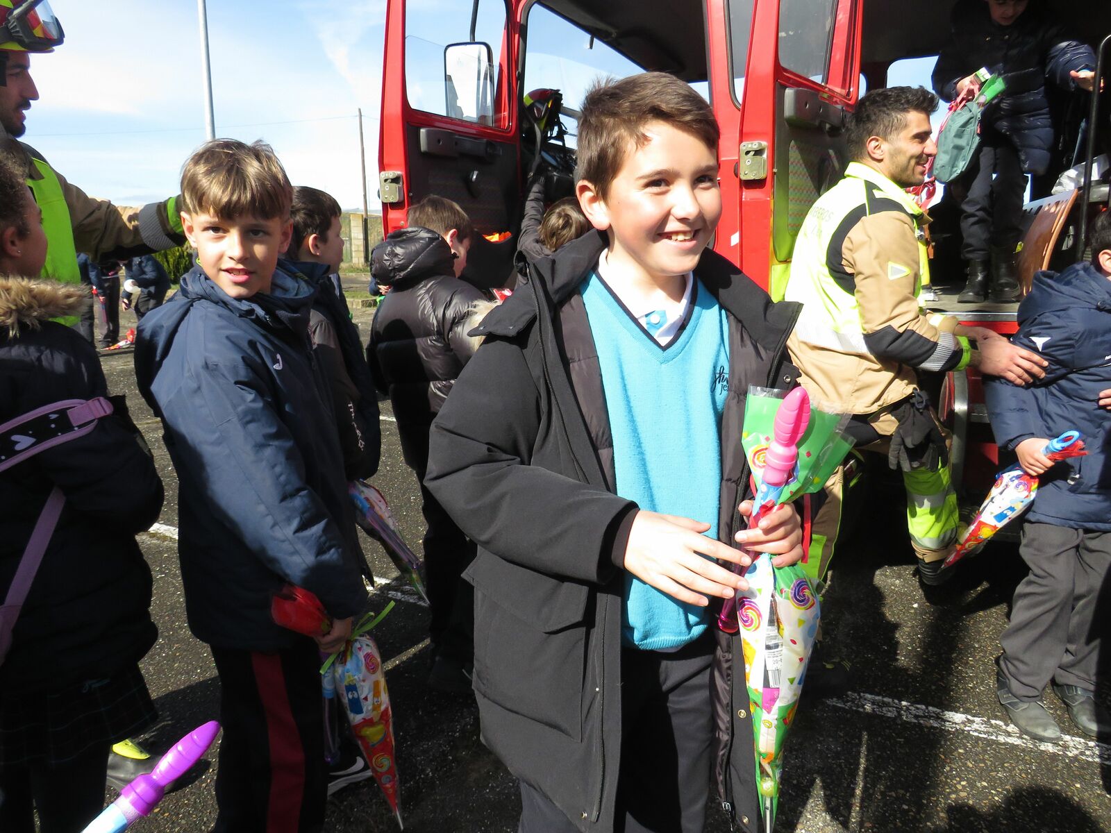 Simulacro de accidente de tráfico.