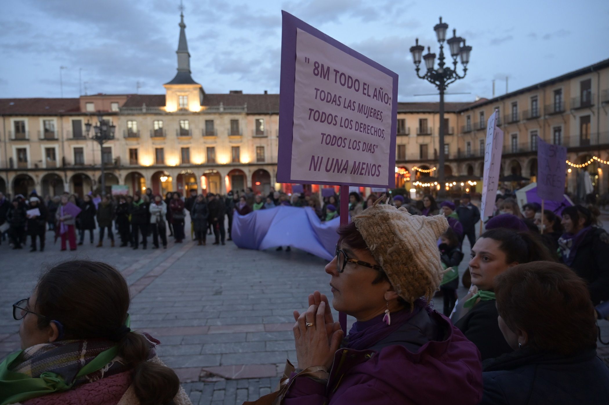 Imagen de la manifestación del Movimiento Feminista del 2023 en León. | Jesús F. Salvadores