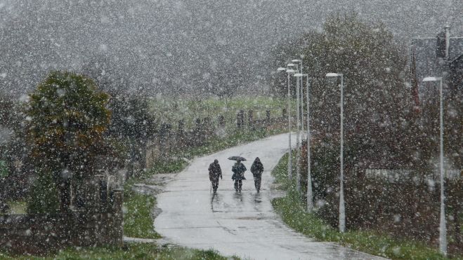  Nieve en Ponferrada. | CÉSAR SÁNCHEZ (ICAL)