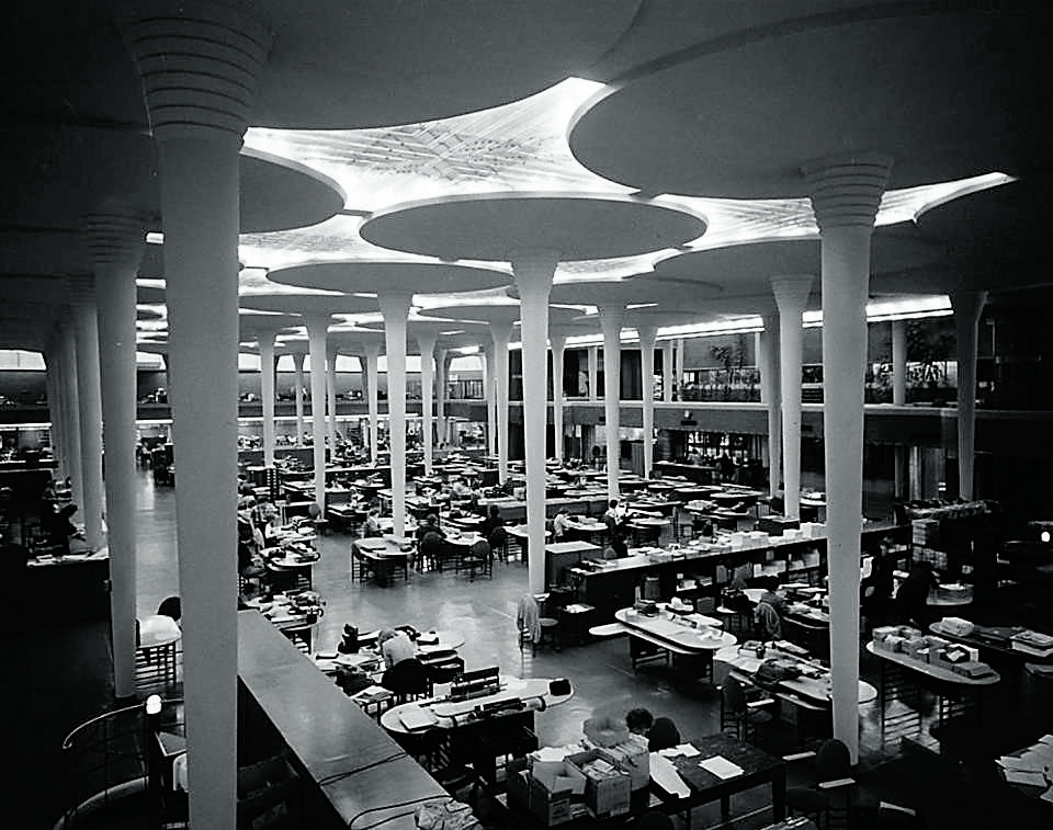 Planta interior del Edificio Johnson Wax.