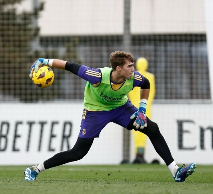 Fran González durante un entrenamiento con el Real Madrid | F.G.