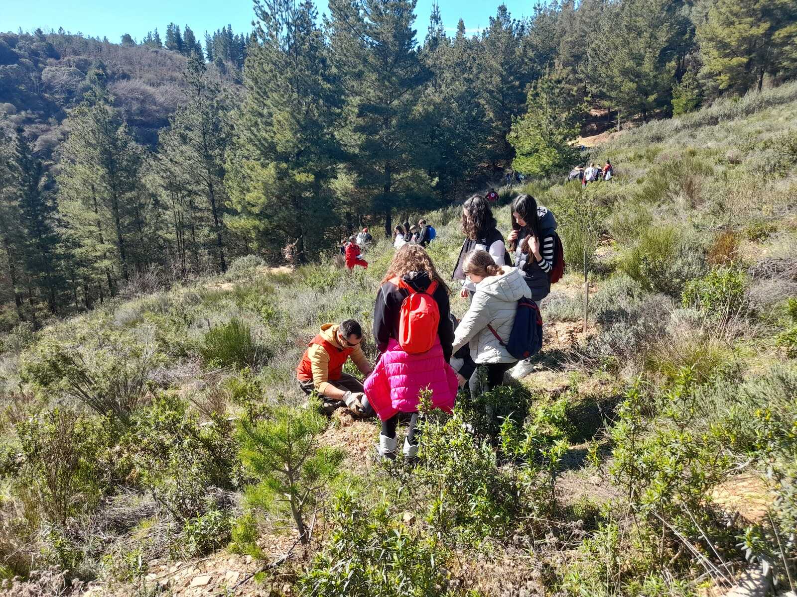 Estudiantes del Gil y Carrasco en El Pajariel.