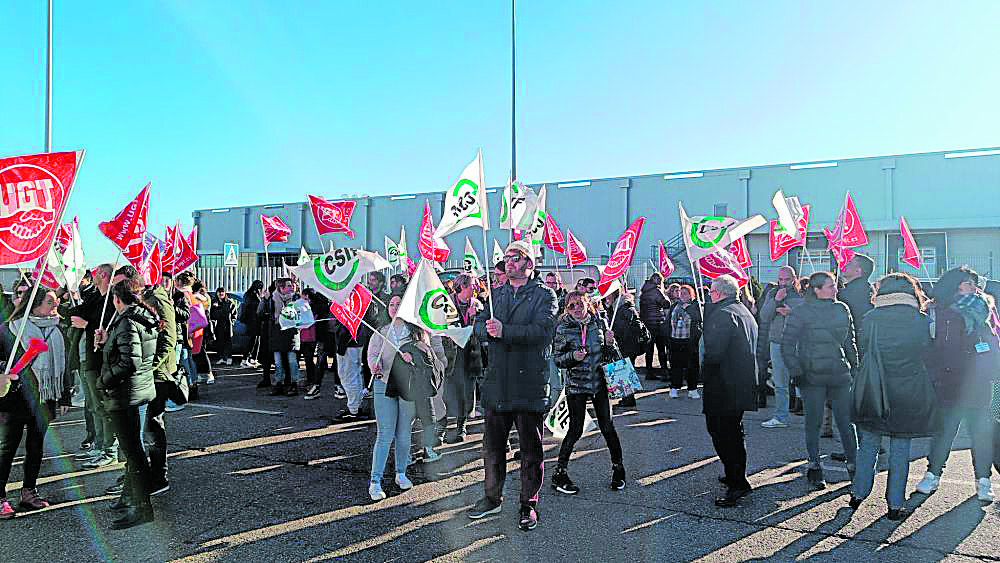 Protesta de la plantilla. | L.N.C.