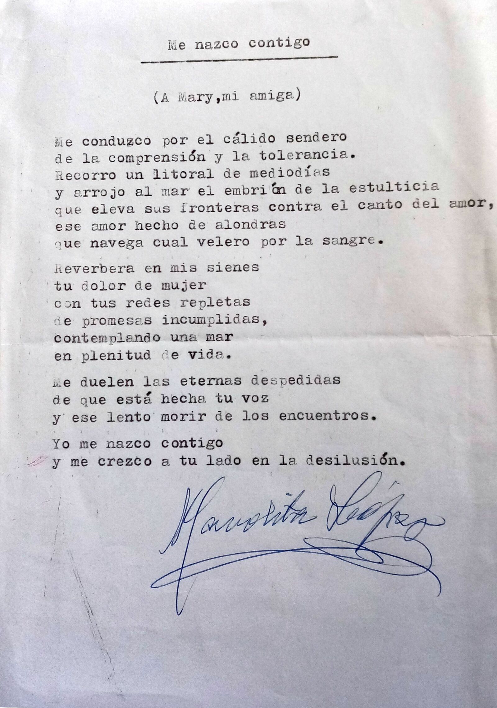 1. Poema Me nazco contigo 1. Poema Me nazco contigo
