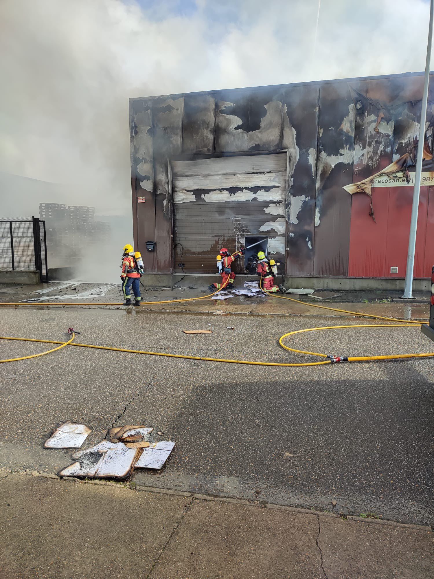 Estado que presentaba la nave. | @BOMBEROSDIPLEON