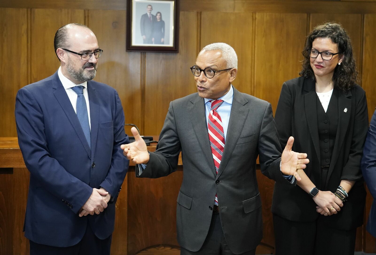 José María Pereira Neves dedicando unas palabras de agradecimiento por el recibimiento. | César Sánchez (Ical)