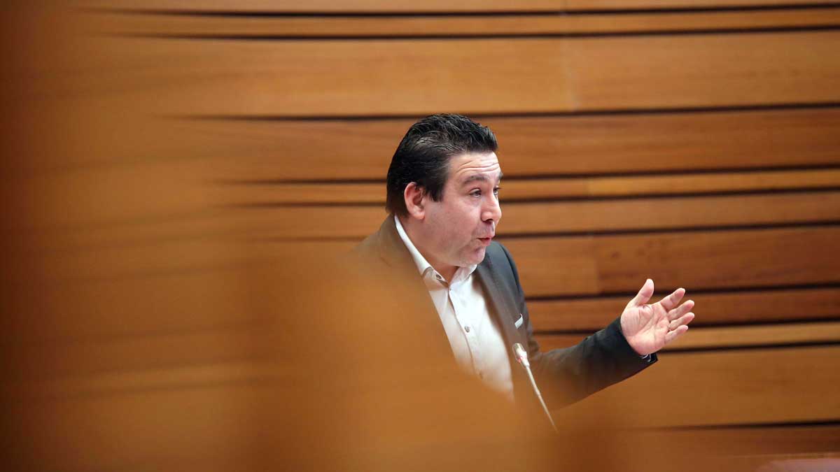 Luis Mariano Santos, en un pleno de las Cortes de Castilla y León. | ICAL
