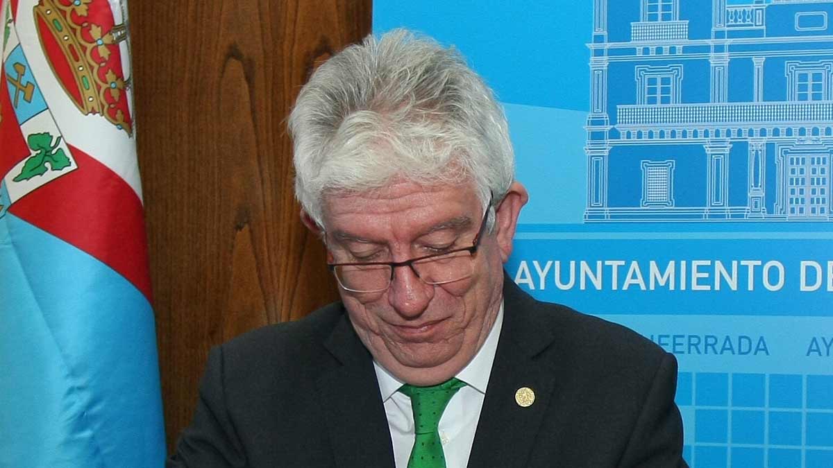 El rector de la ULE en funciones, José Ángel Hermida, este viernes en Ponferrada. | ICAL