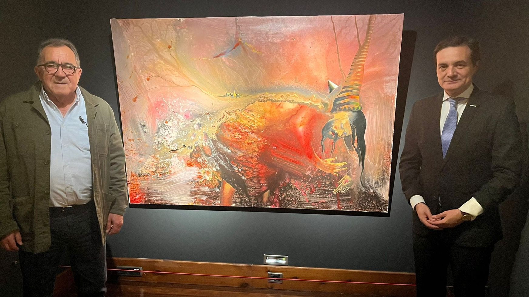 El artista Eduardo López Casado donó la obra ‘El sari rojo’. | FUNDOS