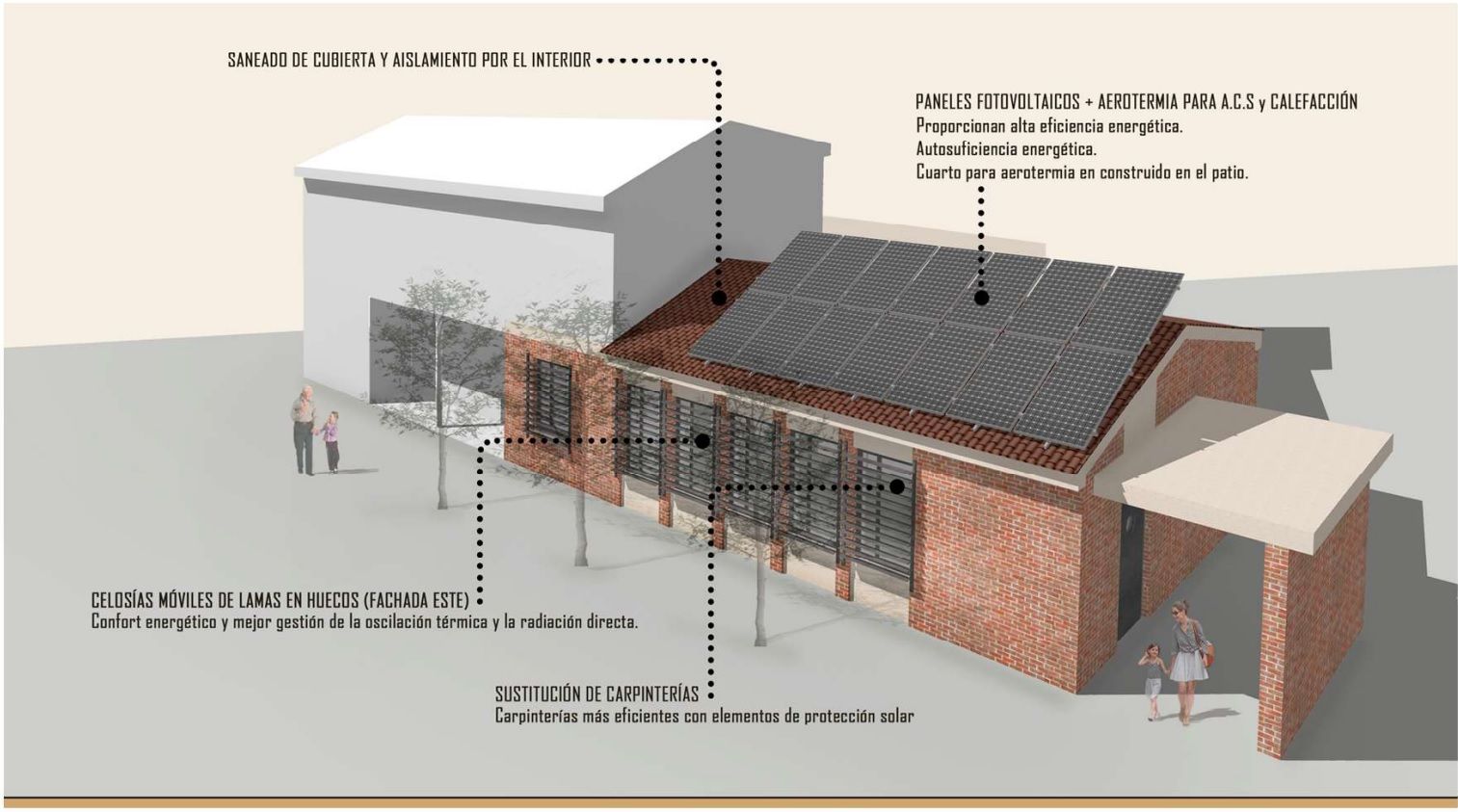 Proyecto para la rehabilitación de las antiguas escuelas para crear una guardería. | STU10F