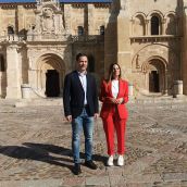 Javier Alfonso Cendón y Nuria Rubio en una foto de archivo en León. | L.N.C.