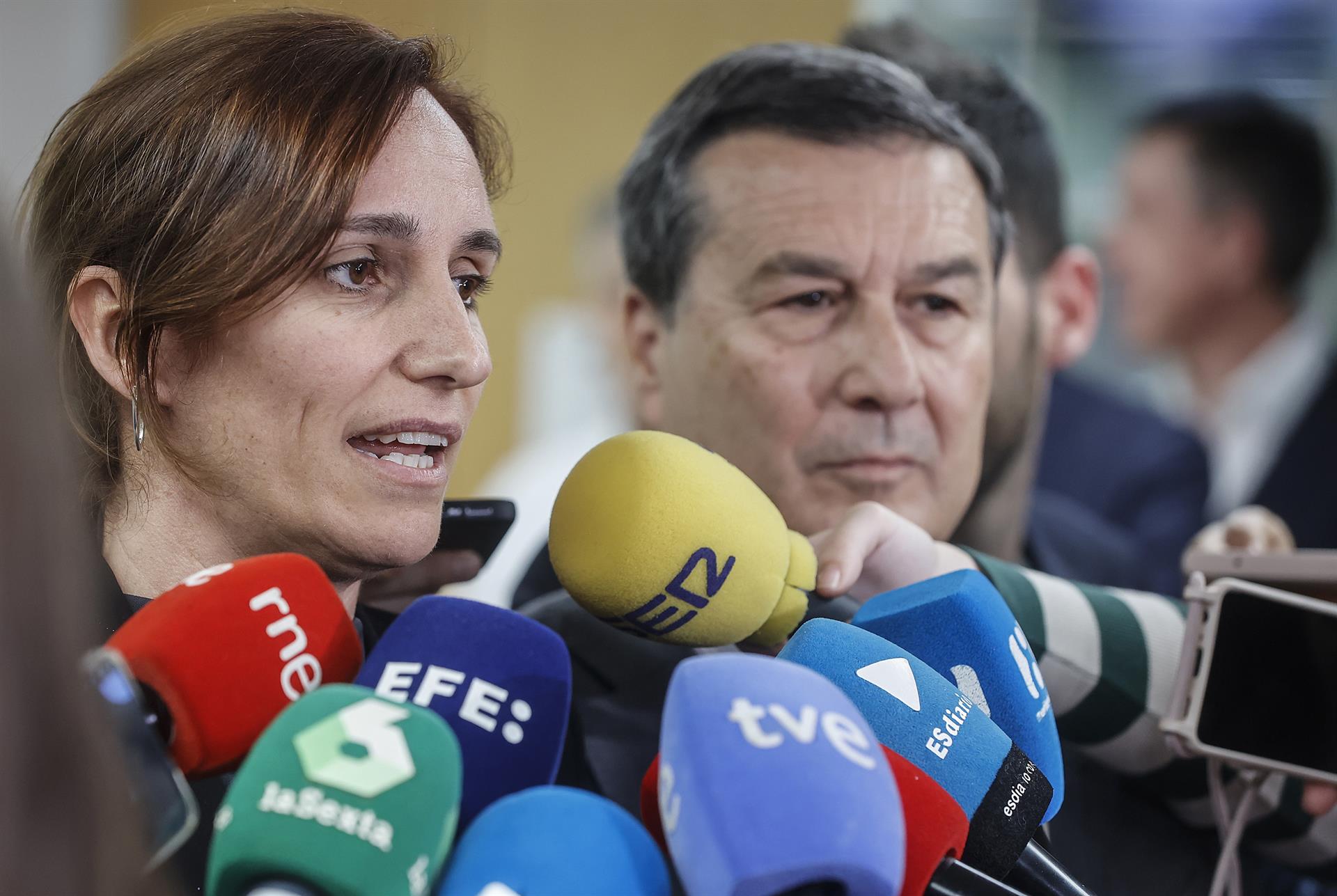 La ministra de Sanidad, Mónica García, este viernes en Valencia. | EP