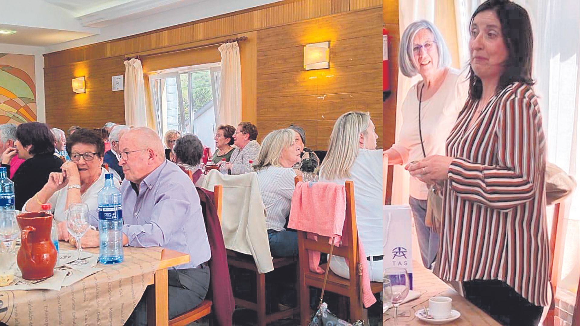 Camino Alonso en un momento de la comida de despedida en Villamanín. | L.N.C.