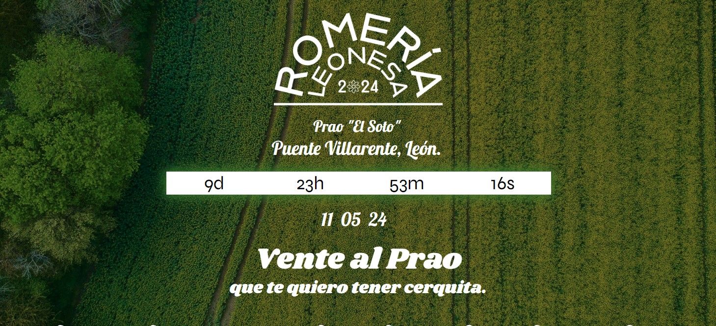 La Romería Leonesa, en Puente Villarente, se aplaza al 11 de mayo.