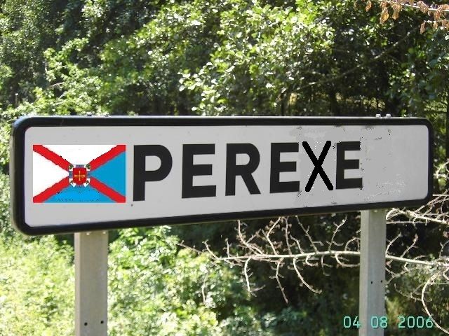 Una de las señales reivindicativas de la toponimia gallega en el Bierzo. 