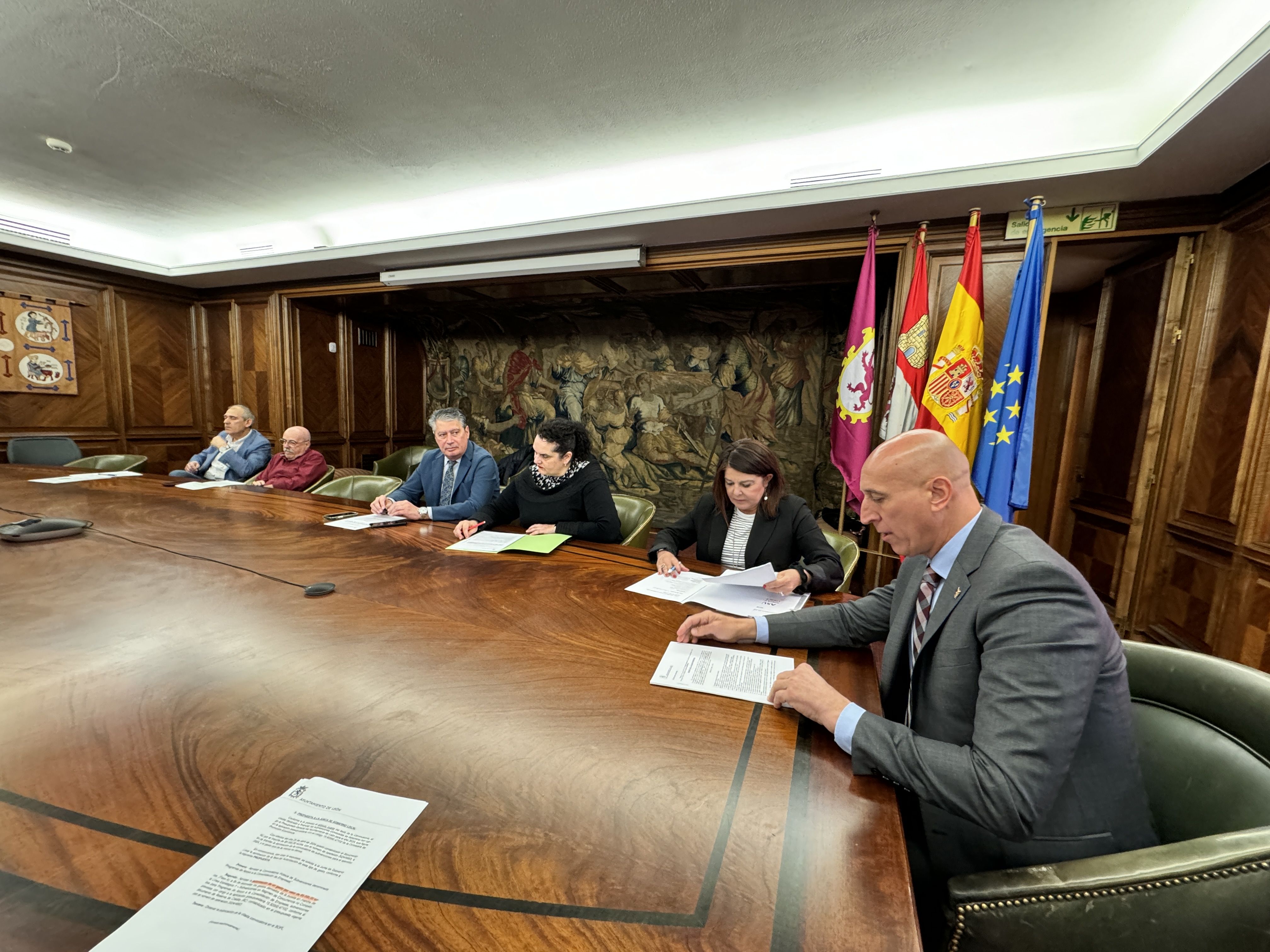 Reunión de la Junta de Gobierno Local del Ayuntamiento de León. | L.N.C.