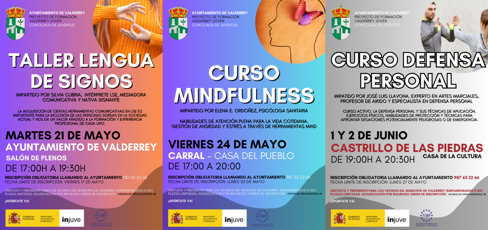 Carteles de los cursos. | L.N.C.