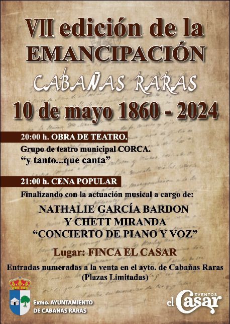 Cartel sobre los actos de la emancipación. 