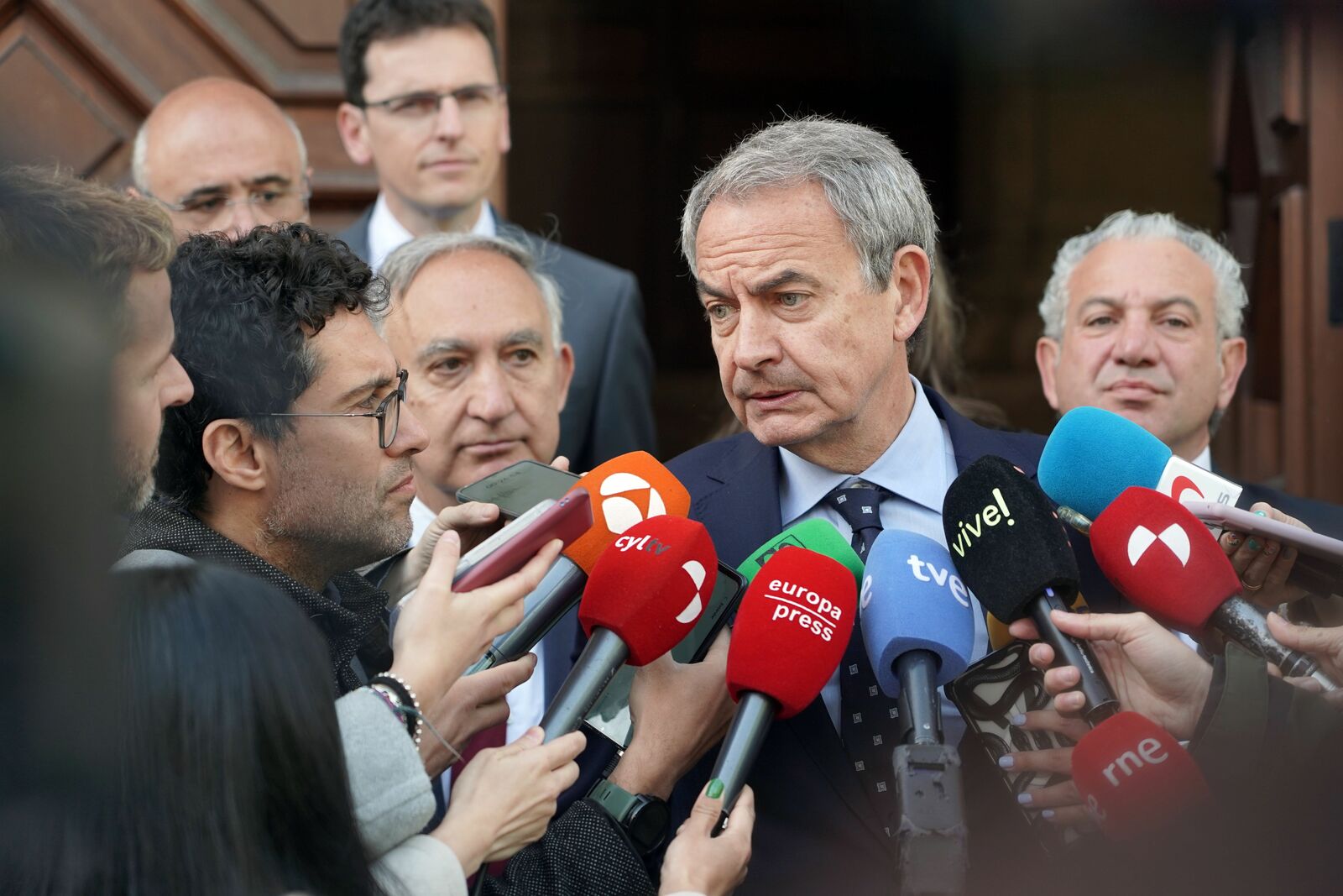 José Luis Rodríguez Zapatero este jueves en Valladolid. | RUBÉN CACHO (ICAL)
