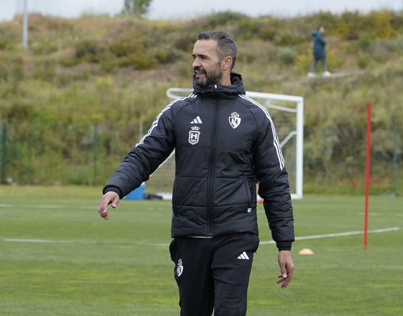 Juanfran durante el último entrenamiento de la Deportiva | SDP