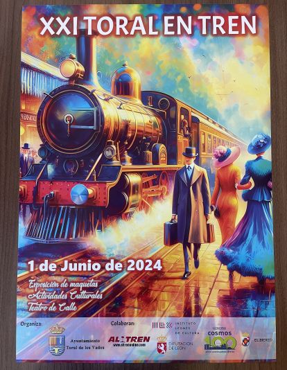 Cartel de la XXI edición de 'Toral en Tren'. | Javier Fernández Cartel de la XXI edición de 'Toral en Tren'. | Javier Fernández