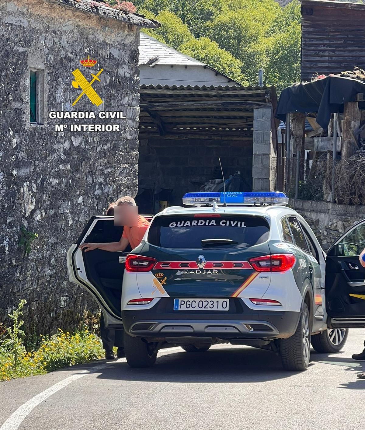 La Guardia Civil trasladó al peregrino desorientado a La Faba.