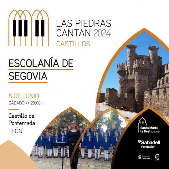Cartel del concierto de la Escolanía de Segovia en Ponferrada. Cartel del concierto de la Escolanía de Segovia en Ponferrada.
