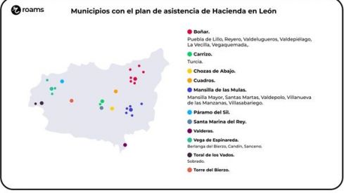 Municipios con el plan de asistencia en León Municipios con el plan de asistencia en León