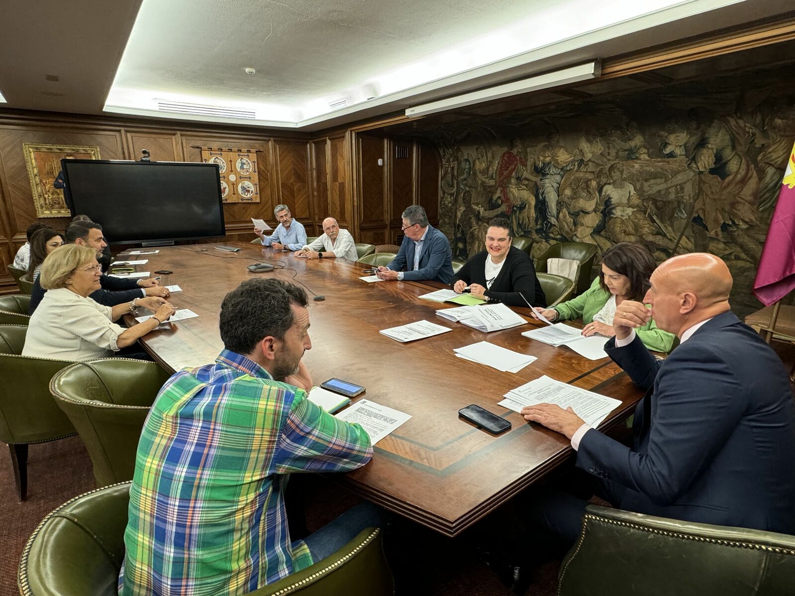 Un instante de la reunión de la Junta Gobierno Local del Ayuntamiento de León. | L.N.C.
