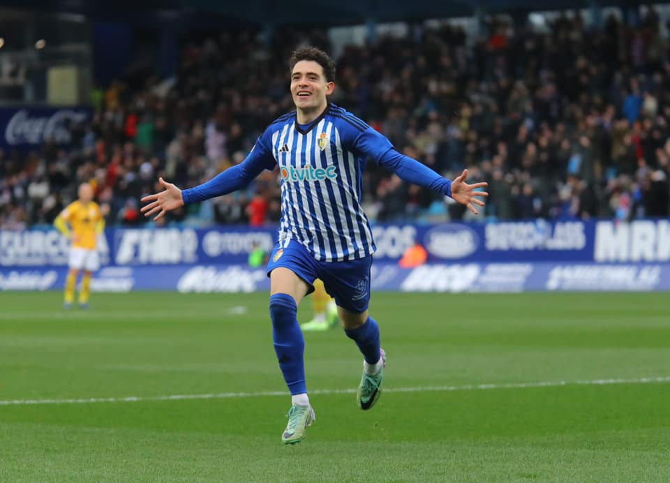 Dacosta celebrando uno de los goles en El Toralín esta temporada | SDP