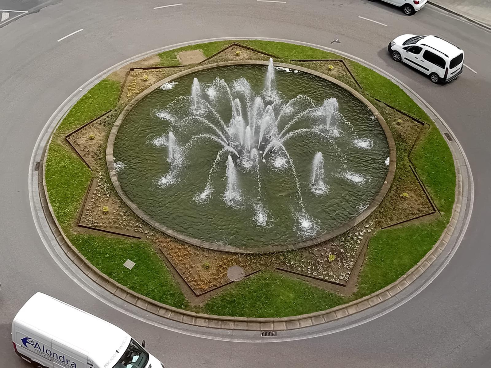 La forma de estrella vista desde arriba. 