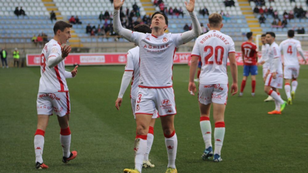Jaume Pol celebrando su único gol con la Cultural ante el Tarazona | CYDL