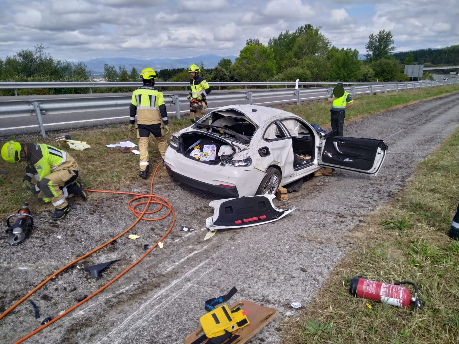 Estado del vehículo tras el accidente.