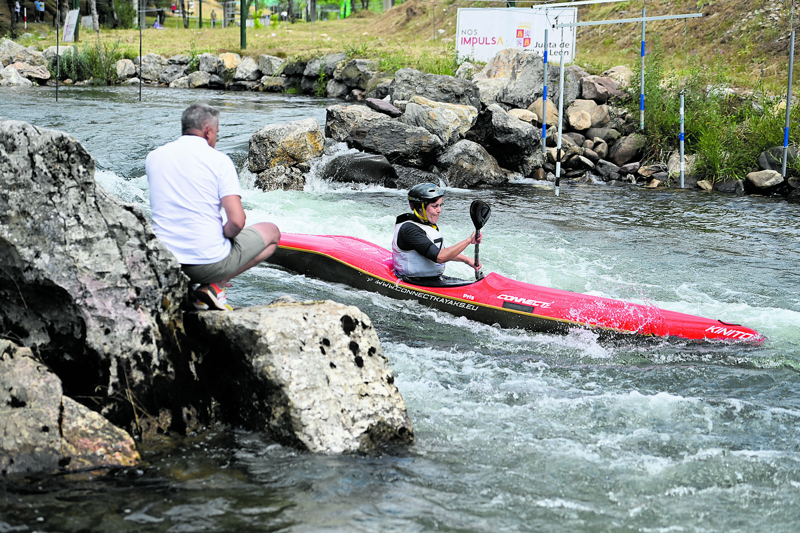 Un instante de la competición en Sabero. | SAÚL ARÉN