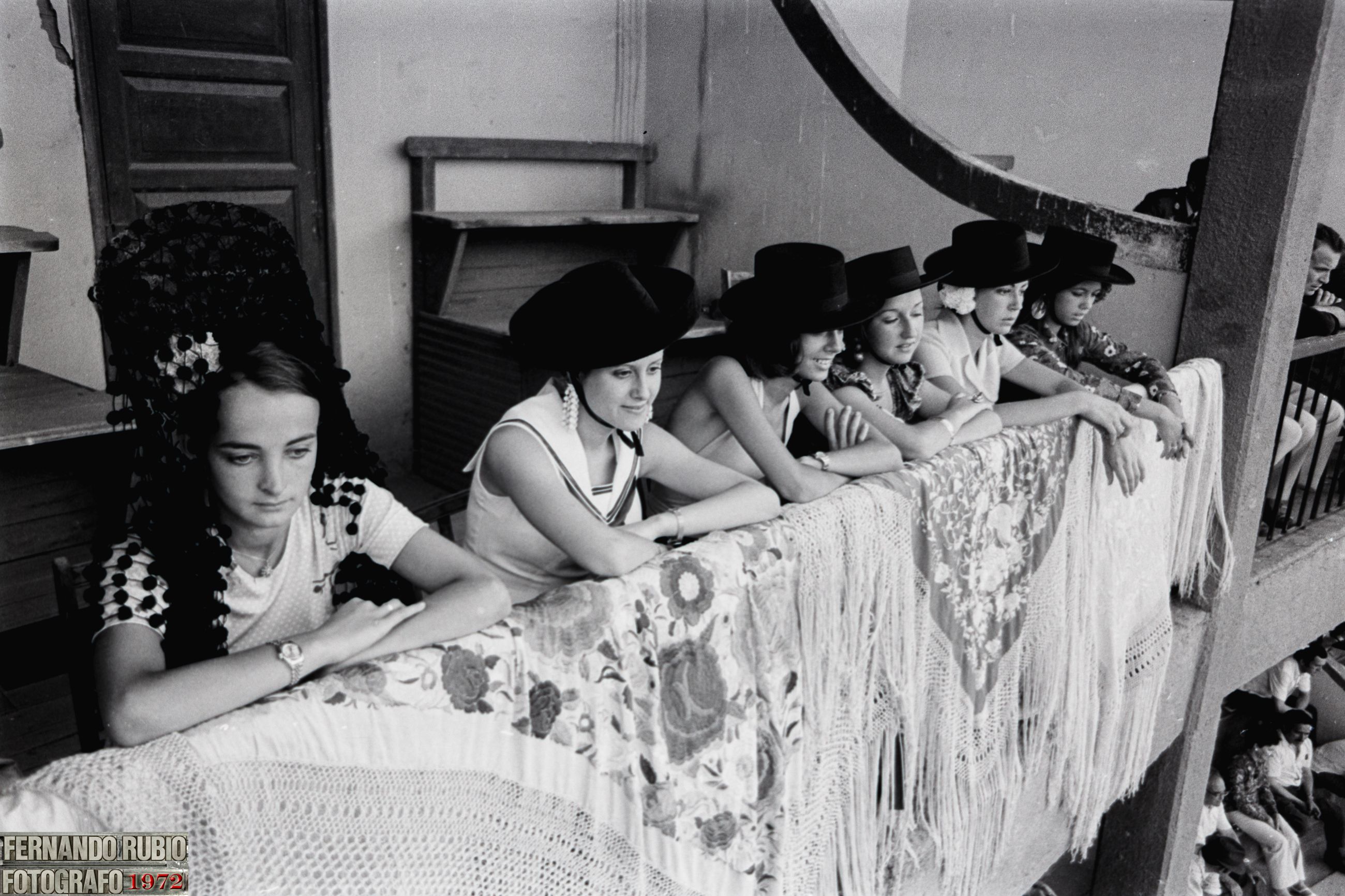 Reina y Damas de las fiestas, en 1972. Reina y Damas de las fiestas, en 1972.