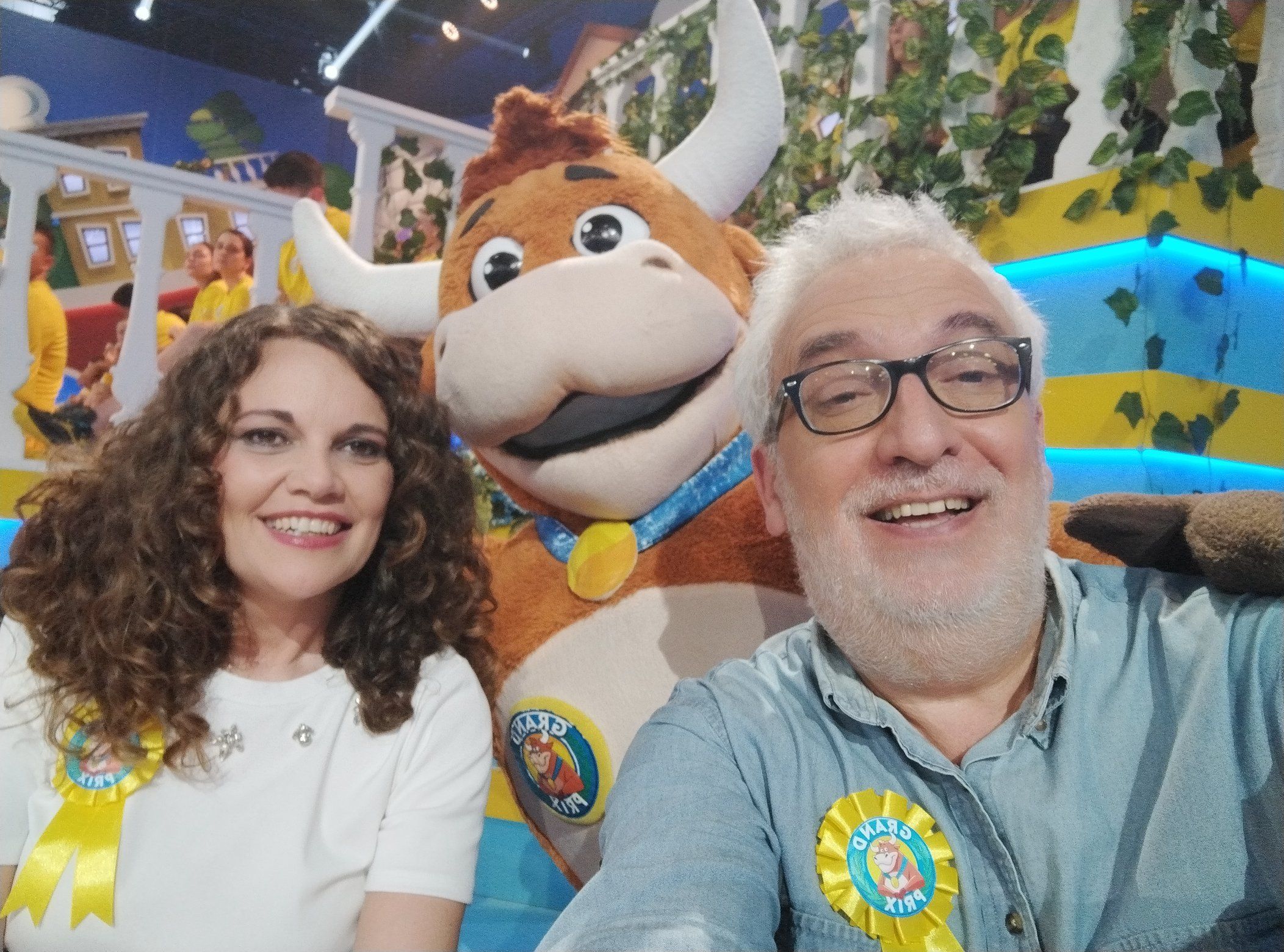 Silvia Cao y Leo Harlem durante la grabación del programa. | Silvia Cao en 'X'