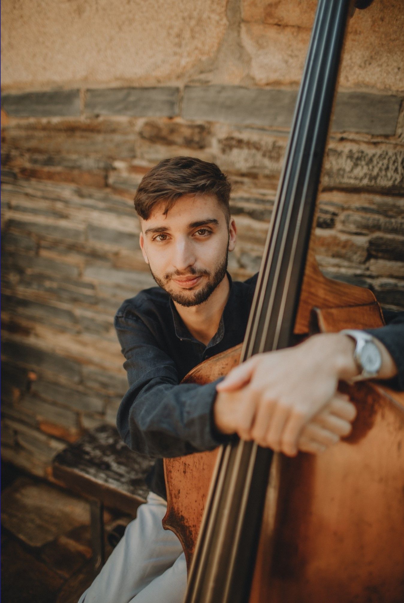 El contrabajista ponferradino Javier Clemen.