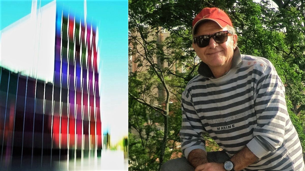 Una obra de la muestra ‘León Deconstruida’ y Luis Prado-Allende. | L.N.C.