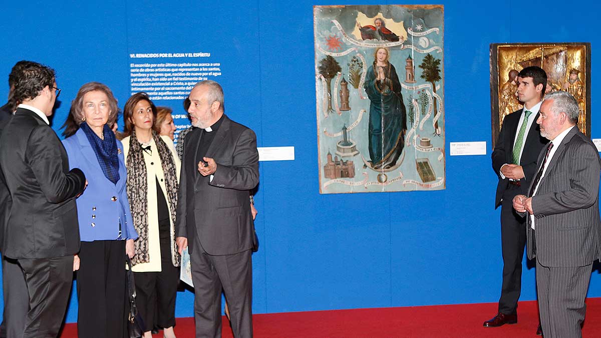 Inauguración de Las Edades del Hombre 2016 'Aqva', presidida por S.M. la Reina Dª Sofía. Asiste el presidente de la Junta de Castilla y León, Juan Vicente Herrera. | ICAL