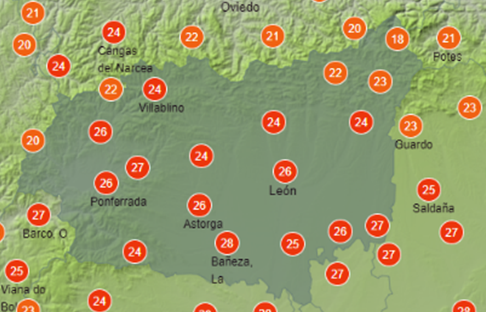 Imagen ilustrativa de la provincia de León |Aemet