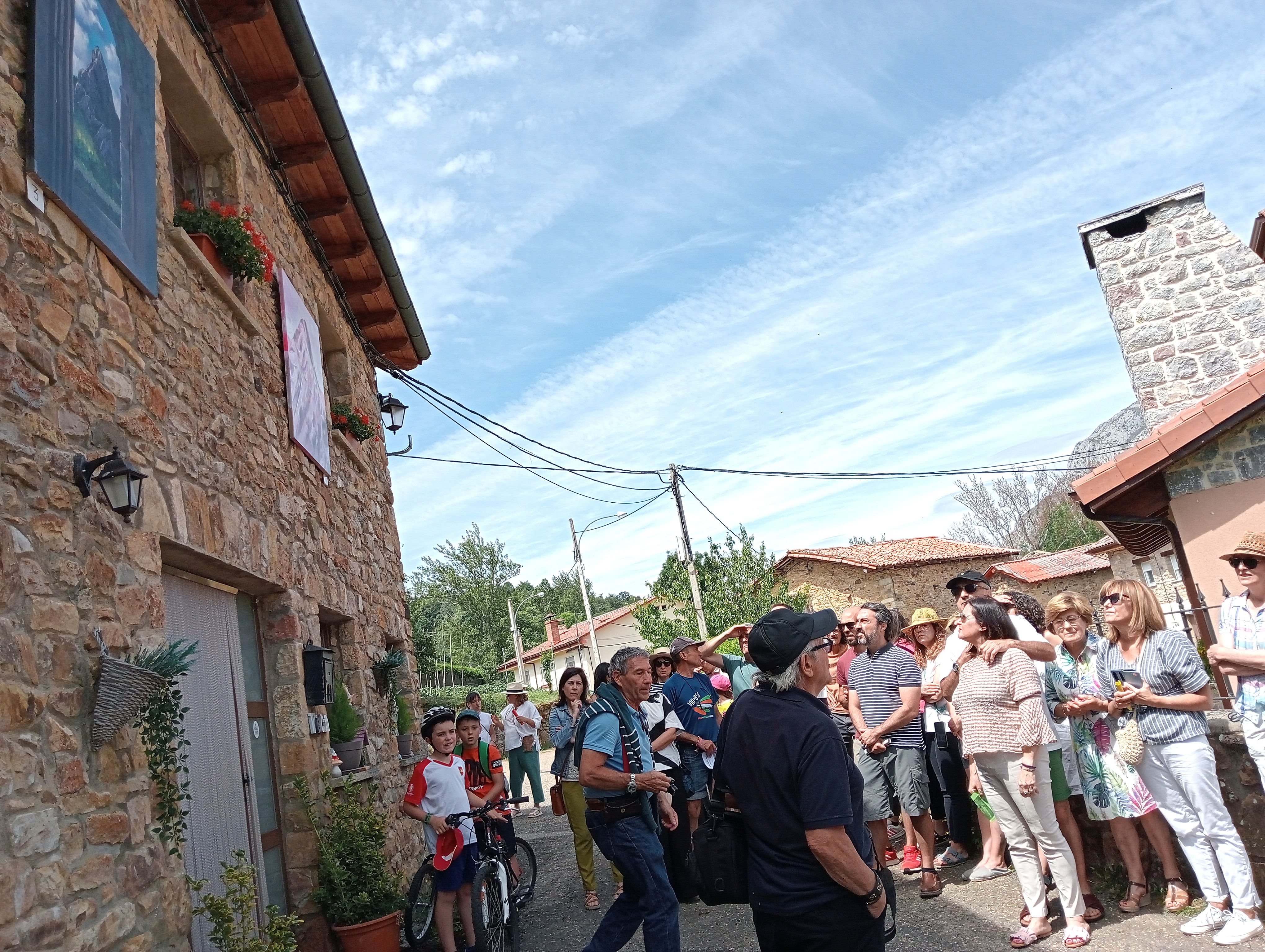 Momento de la inauguración de la exposición el pasado domingo en Horcadas.