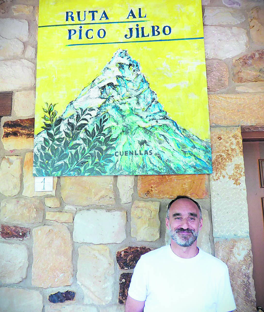 Imagen Carlos Cuenllas con su cuadro( Foto de Paco Fergar) Imagen Carlos Cuenllas con su cuadro( Foto de Paco Fergar)