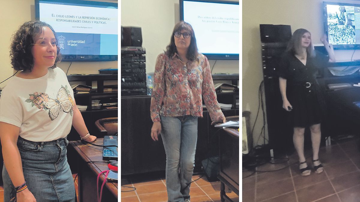 Ana Cristina Rodríguez Guerra, Susana Sueiro y Beatriz García Prieto protagonizaron las ponencias de la jornada del jueves en el Curso de Verano. | L.N.C.