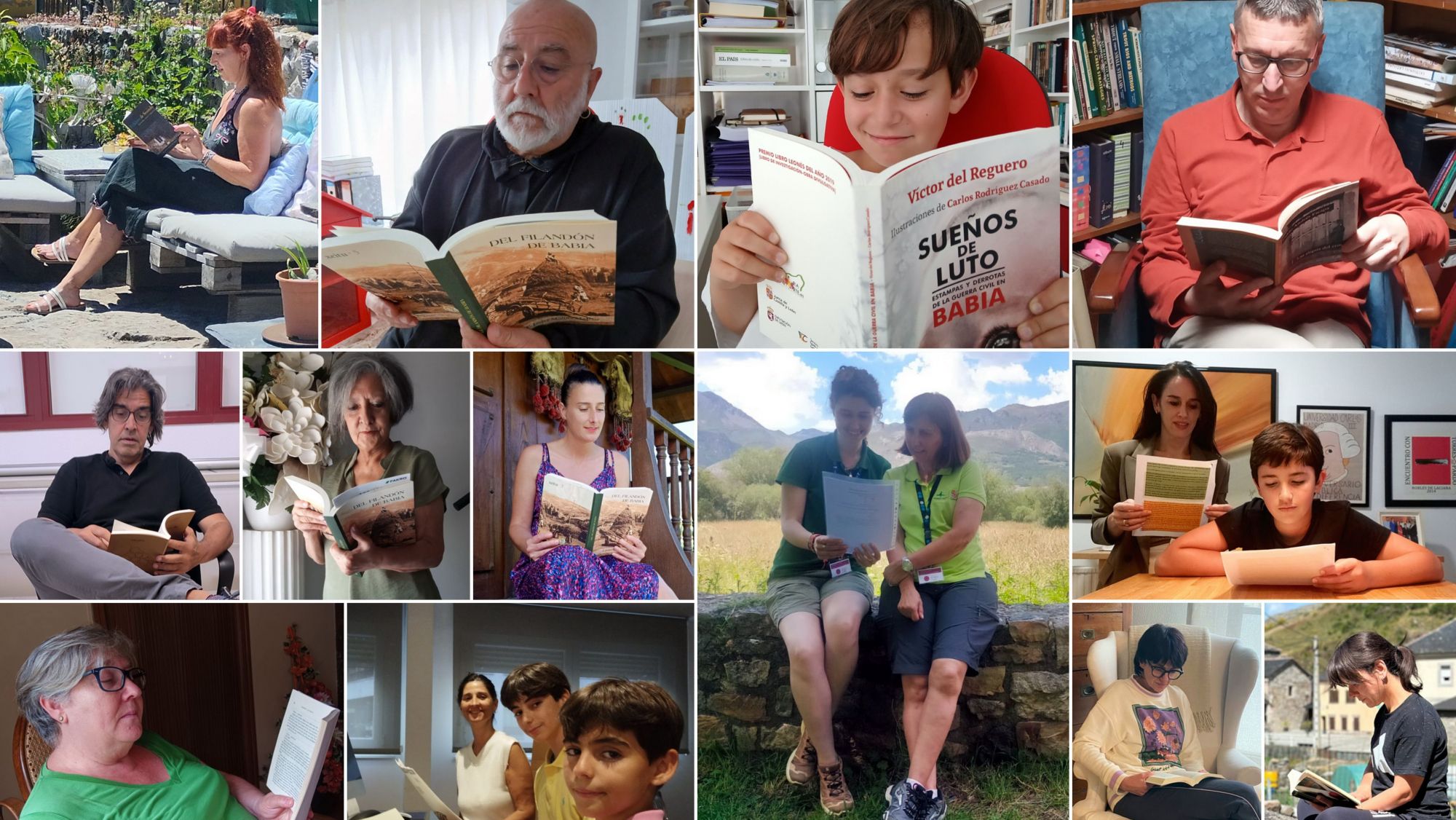 Algunos de los participantes en la lectura enmarcada en la iniciativa ‘BiblioBabia’. | L.N.C. Algunos de los participantes en la lectura enmarcada en la iniciativa ‘BiblioBabia’. | L.N.C.