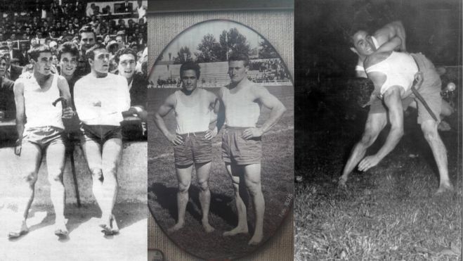 Cayo con su hermano Pepín de Celis, con su gran rival de la época y amigo, Felipe León ‘El Mago’, y luchando con Juan Díaz, El Molinero. Cayo con su hermano Pepín de Celis, con su gran rival de la época y amigo, Felipe León ‘El Mago’, y luchando con Juan Díaz, El Molinero.