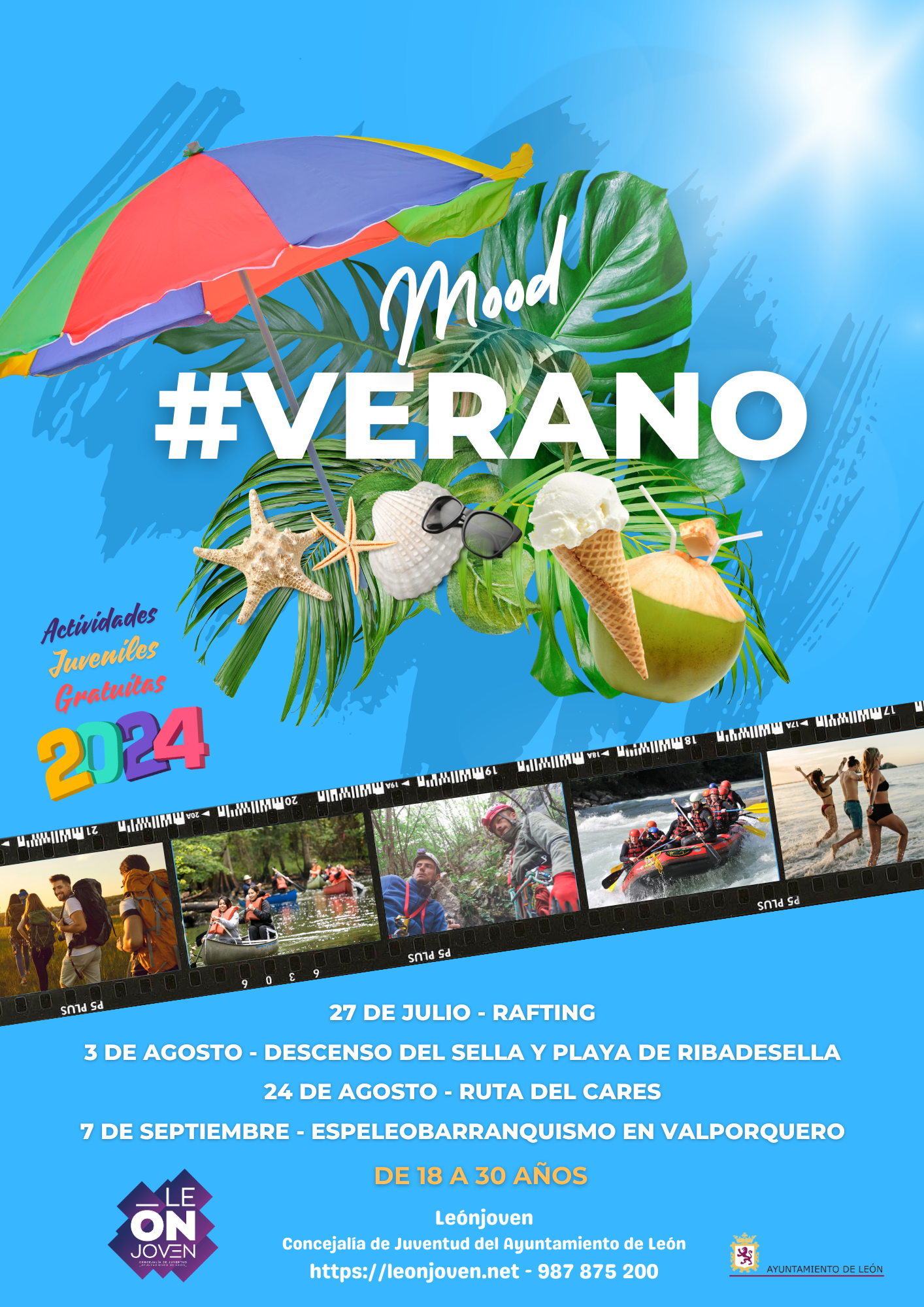 Cartel del verano joven del Ayuntamiento de León. |L.N.C.