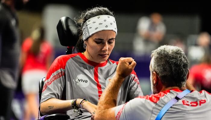 Sara Aller durante uno de sus partidos en París | CPE