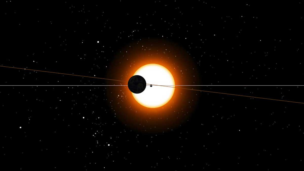 Imagen de lo que sucederá el próximo 9 de mayo. | Asteromia.net Imagen de lo que sucederá el próximo 9 de mayo. | Asteromia.net