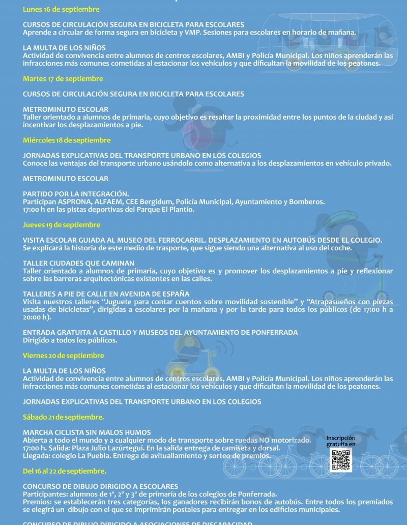 Programa de la Semana Europea de la Movilidad. Programa de la Semana Europea de la Movilidad.