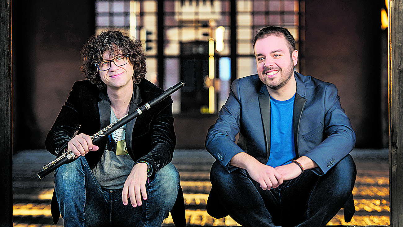 El flautista Carlos Cano y el pianista Hernán Milla actúan este miércoles dentro del programa del 37 Festival de Música Española. | L.N.C.